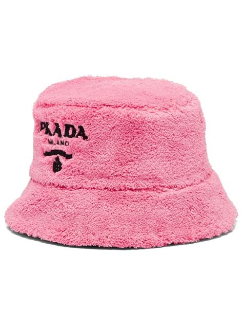 prada terry bucket hat|Prada embroidered.